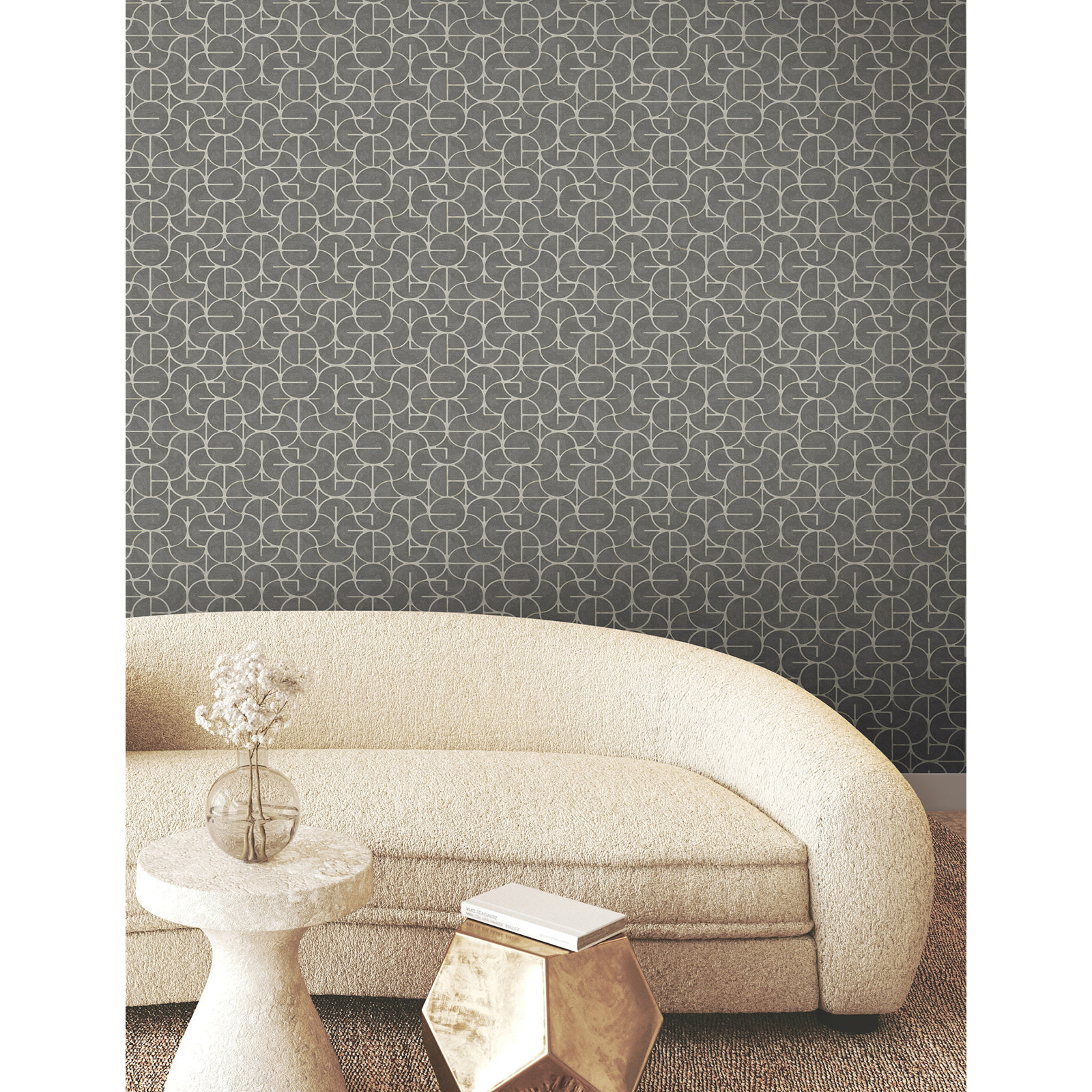 Teddy Wallpaper, Charcoal