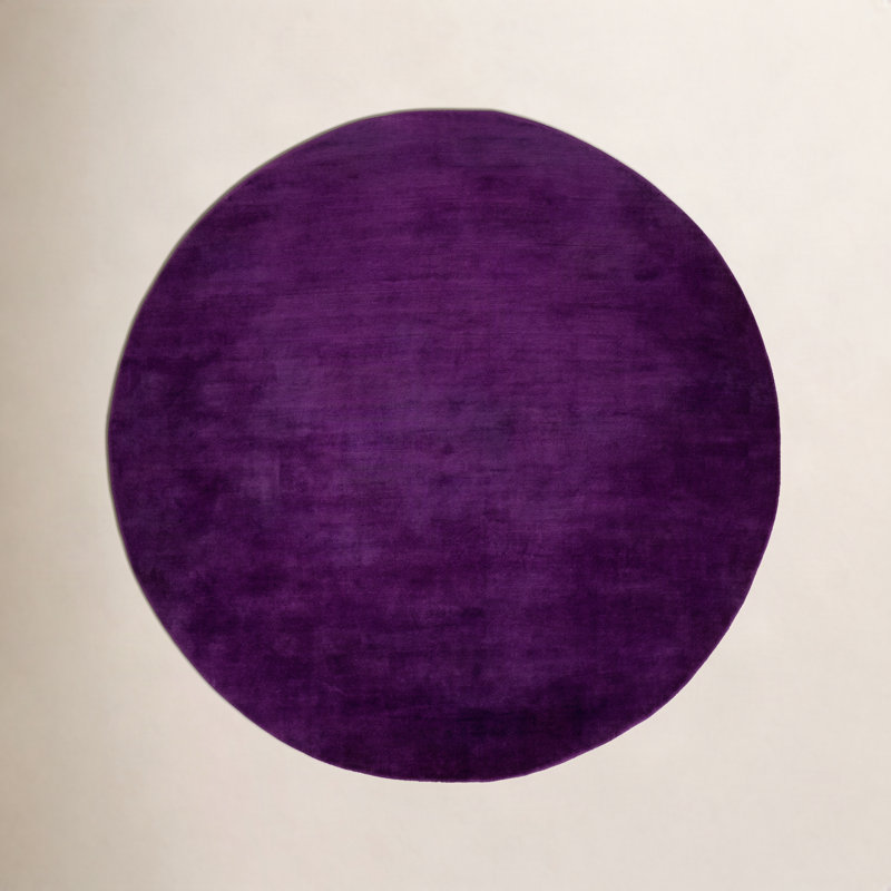 Clio Hand-Woven Cream Wool Rug, Round 8'