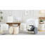 Pivotement crème de 18 po, style contemporain, revêtement doux, rembourrage en mousse pour plus de confort, fonctionnalité, polyvalence, utilisation à l'intérieur, poids de 250 lb, sans assemblage, look, mousse de confort élégante, fonctionnalité,