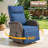 Esquer 59" Outdoor Wicker Poolside Reclining Swivel Chaise Lounge With Adjustable Recliner And Cushions-1888479811-1888479809