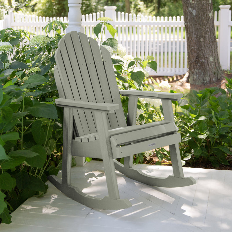 Hamilton Recycled Plastic Adirondack Rocking Chair, Green