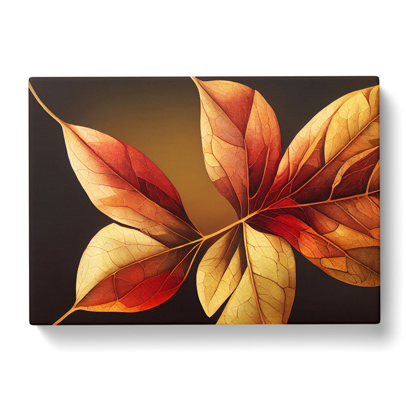 Showstopping Autumn Leaf - Wrapped Canvas, 35cm H x 50cm W x 3cm D