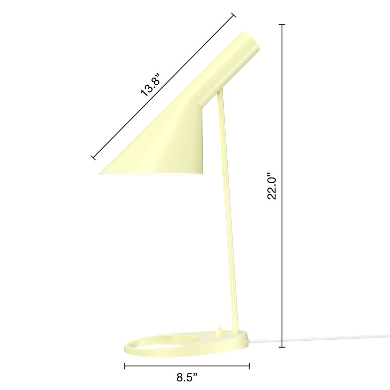 AJ Table Lamp by Arne Jacobsen, Soft Lemon