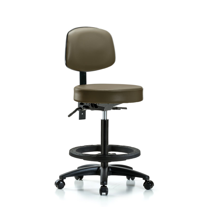 Vinyl Task Chair, Casters, Taupe