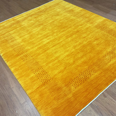  Handmade Modern Gabbeh Wool Rug
