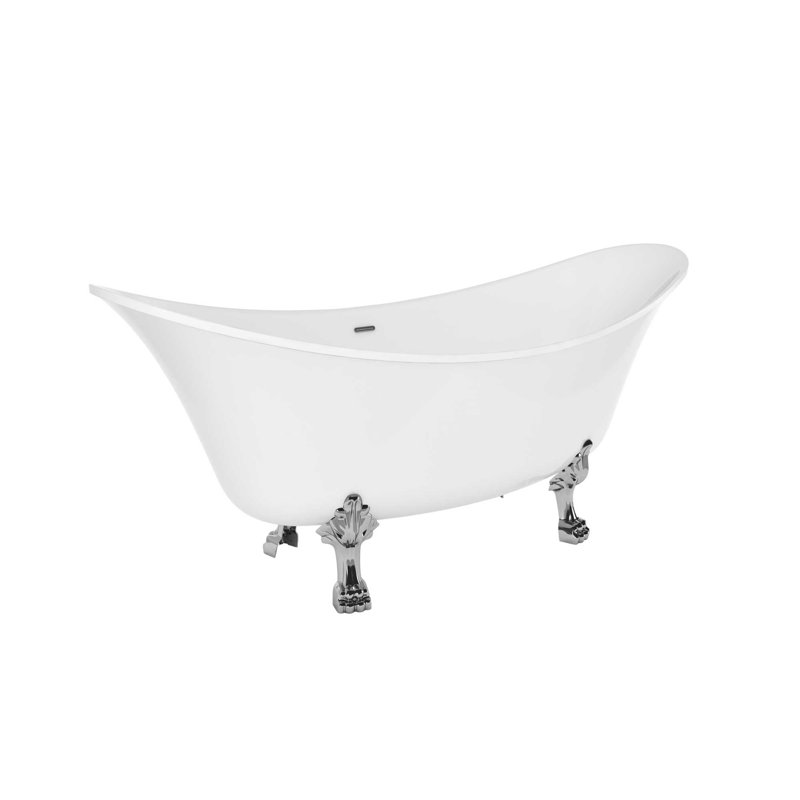Allanah 1730mm x 750mm Soaking Acrylic Bathtub