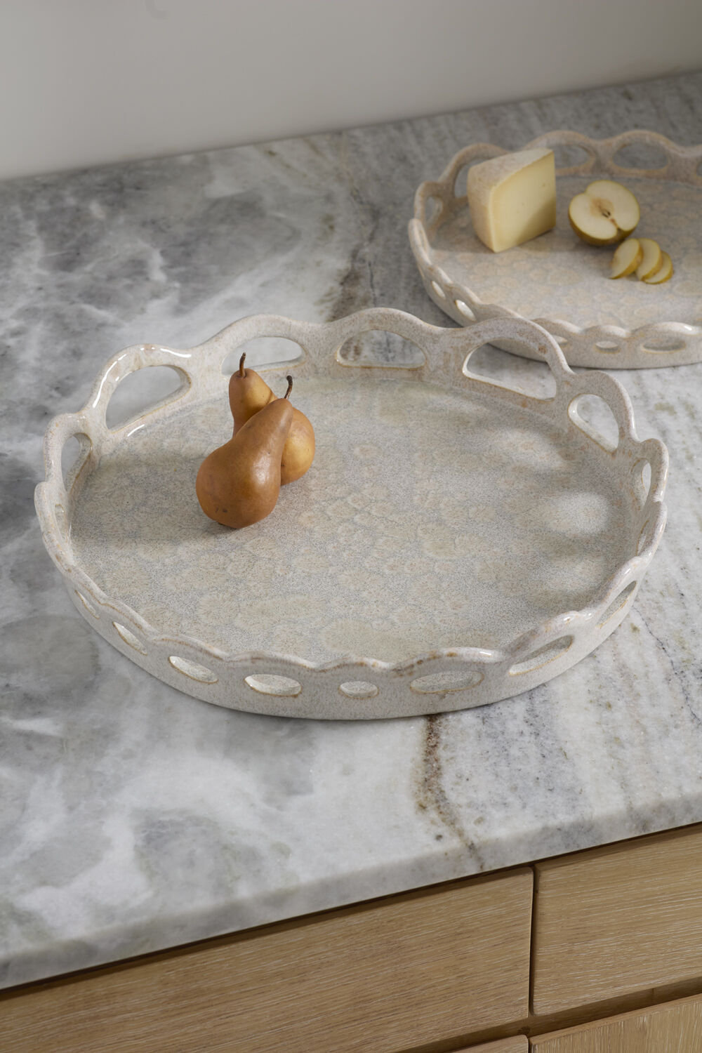 Large Decorative Tray, 19.25" W x 19.25" D x 3.25" D