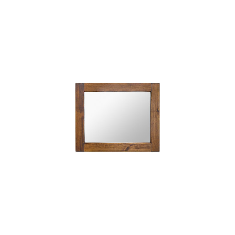 Broussard Wood Flat Mirror, 72cm H x 88cm W x 4cm D