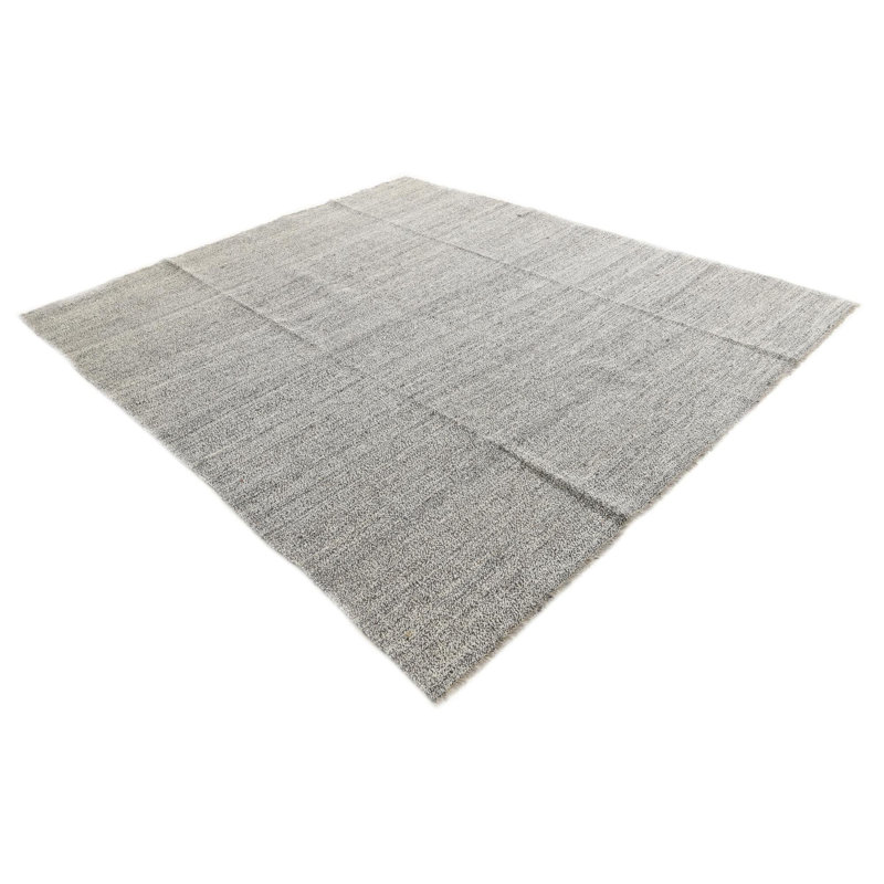 Tapis carré noir et blanc Orta