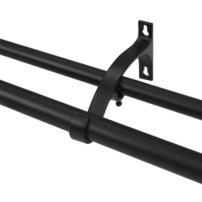 Support double 1 po noir mat