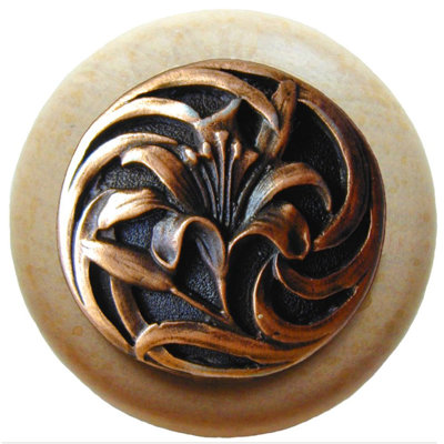 Floral 1.5" Diameter Mushroom Knob
