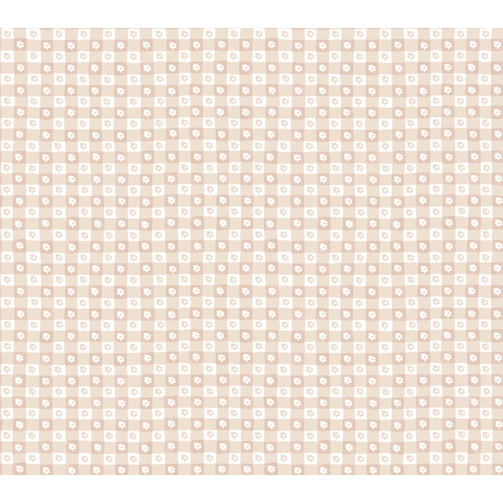 Daisy Gingham Self-Adhesive Roll, Pink