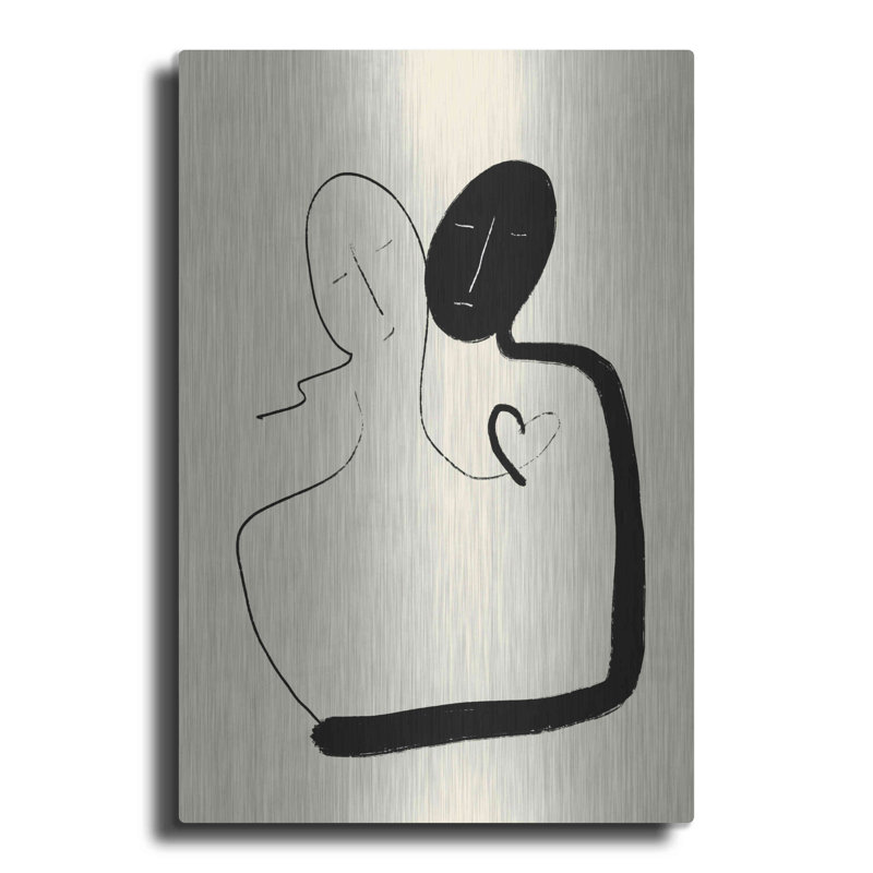 «Ensemble» par Cesare Bellassai, art mural en métal, H 16 po x l 12 po x P 0,13 po