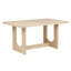 Ensemble de table de salle à manger 6 pièces avec banc, salle à manger, base en forme de U, chêne clair et beige