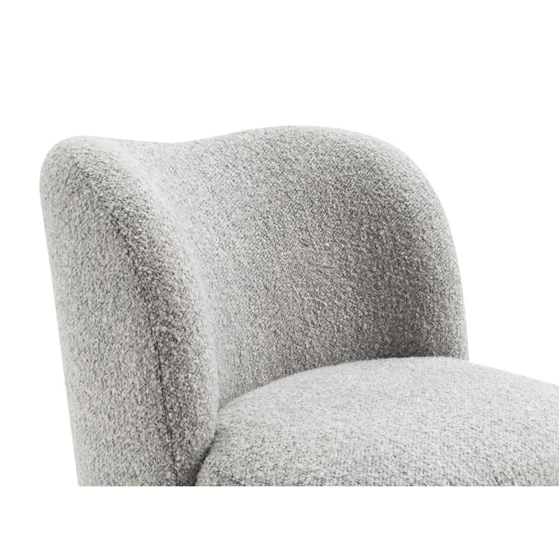 Contemporary Style Accent Chair, Gray, Natural Wood
