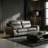 Chicago Genuine Leather Sofa, Dark Grey 79"-1905134656