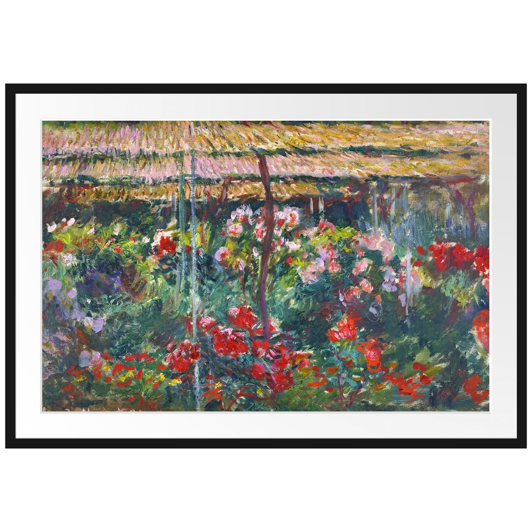 Gerahmter Kunstdruck Peony Garden von Claude Monet