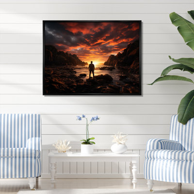 Rocky Beach Rocky Silhouette II - Nautical & Beach Wall Art Prints