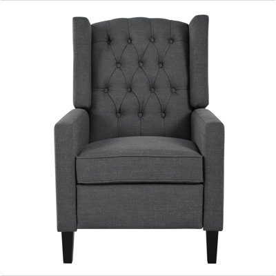 Manual Adjustable Wingback Recliner Chair. With Foldable Side Table, USB Charging Ports ,Modern Comfy Pushback Reclining Chairs For Living Room, Bedroom,Dorm, Office