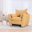 Chaise de salle à manger angulaire jaune avec siège en chenille, vaste espace pour les jambes, idéal pour les cafés, assemblage rapide, conception à angle vif moderne, soutien ergonomique, installation peu encombrante-24354824