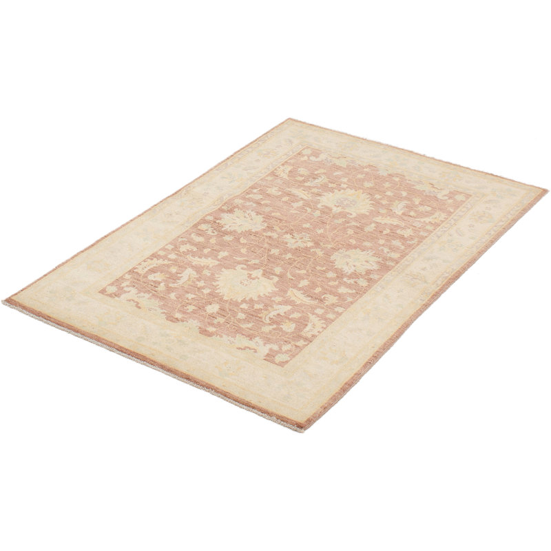 Tapis décoratif en laine noué à la main de conception unique noué à la main New Age 3 pi 10 po X 5 pi 10 po