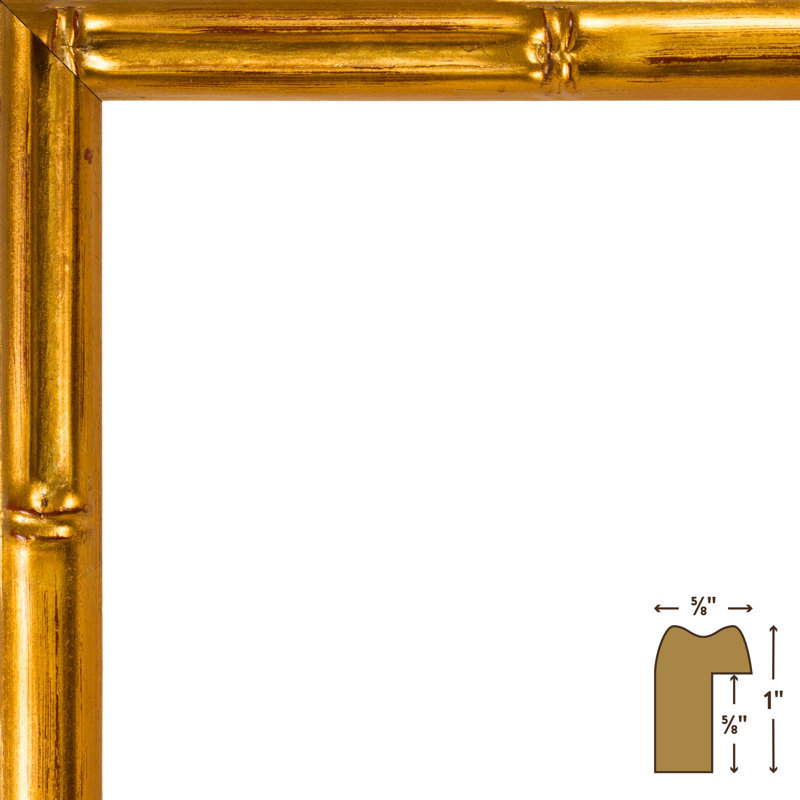 Gold Solid Wood Gilded Picture Frame - Set of 4 with Mat, 20" x 24" Matted to 16" x 20"