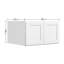 Armoire murale standard HOMEIBRO Cozy Design, en contreplaqué blanc Shaker, prête à assembler, 76 cm (L) x 61 cm (P) x 46 cm (H).-915285827-915386484