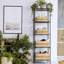Grand panier de rangement en osier - Ensemble de 4 paniers tissés en jacinthe d'eau avec poignée, grands bacs rectangulaires gigognes naturels pour la chambre à coucher, la salle de bain, la salle de lavage ou la cuisine (Style 1)