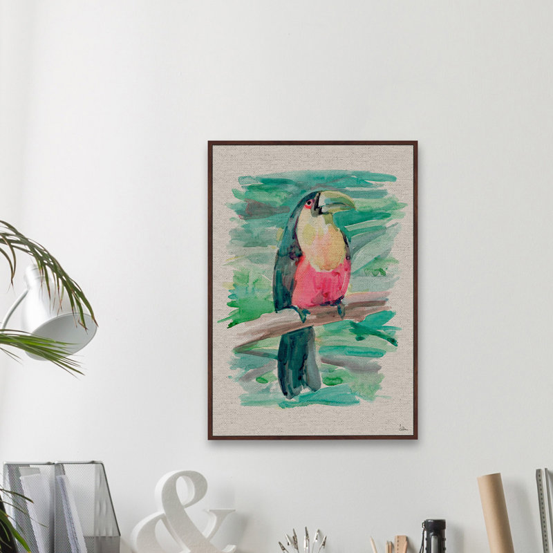 «Hello Toucan» par Julia Posokhova, reproduction d'art sur toile, H 36 po x l 24 po x P 1,5 po