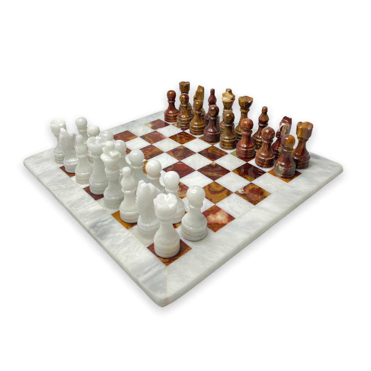  Radicaln Marble Chess Set 12 Inches Red and Coral Handmade  Board Games for Adults - Board Games 1 Chess Board Games Board & 32 Chess  Pieces - 2 Player Games for Adults : Toys & Games