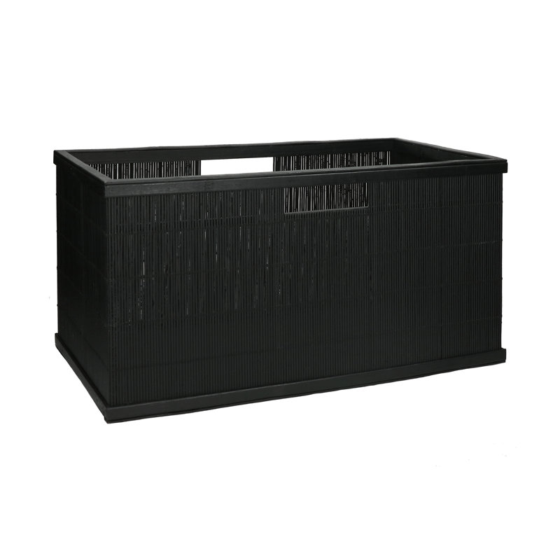 Bay Isle Home Aliia Bamboo Decorative Basket, Black