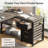  59" L-Shaped Computer Desk for Home Office, Small Space Corner Desk with 4 Drawers-830980520