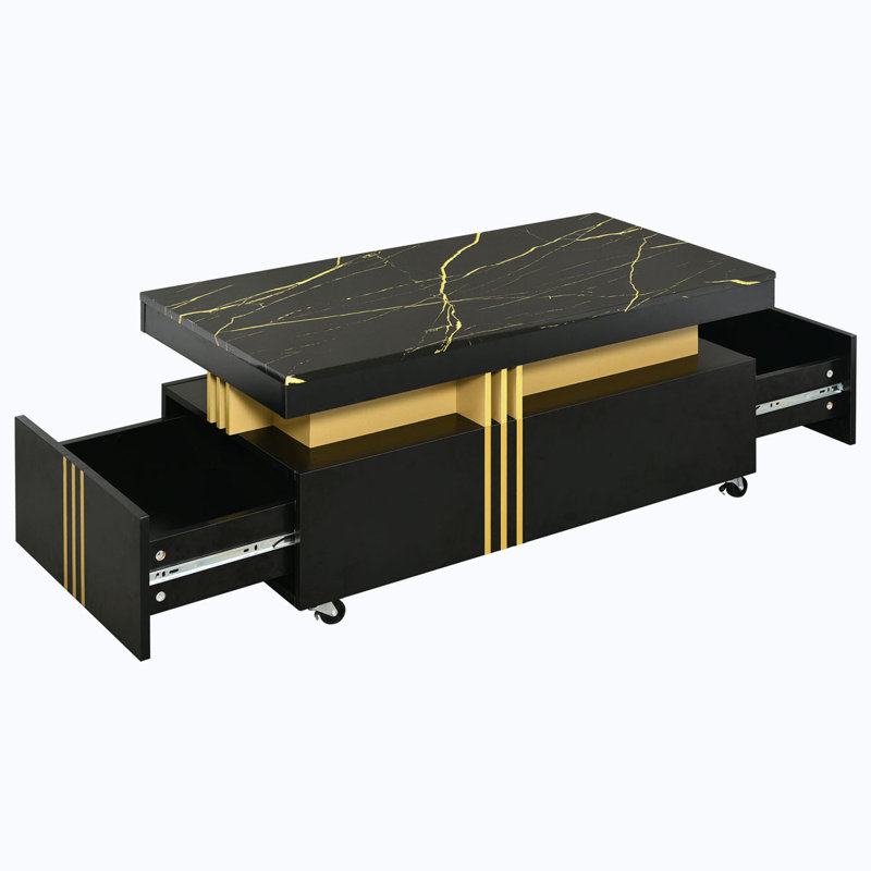 Table basse avec rangement et 2 tiroirs
