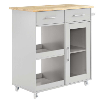 Modway Culinary Kitchen Cart With Towel Bar