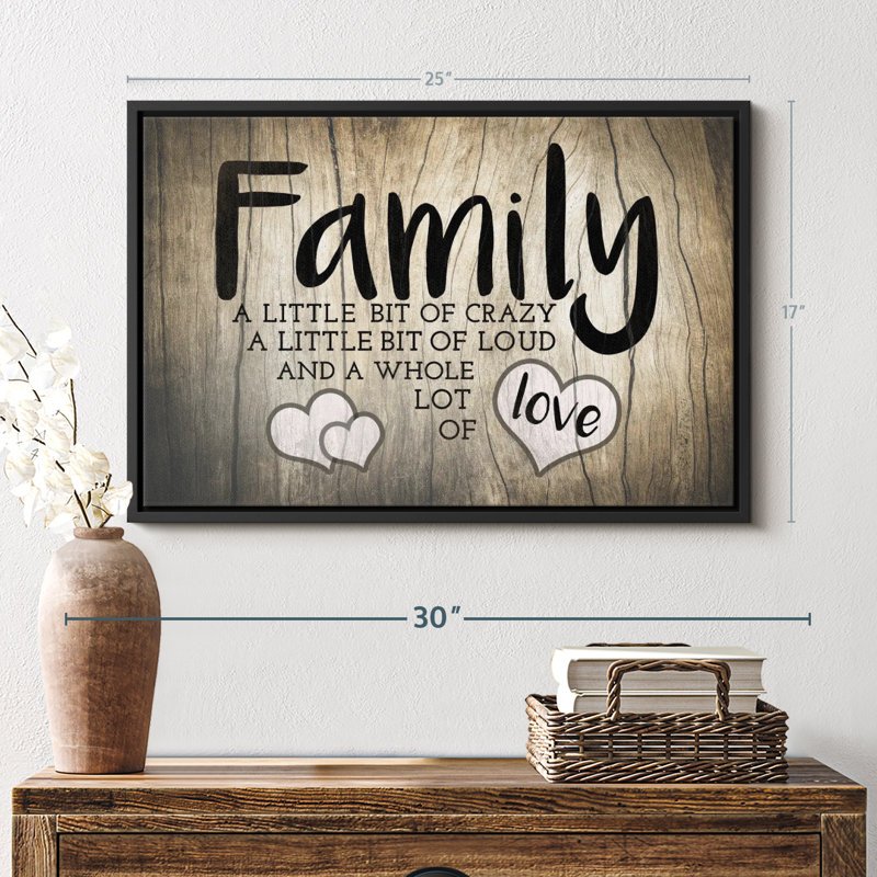 " Family Love Typography ", 25" H x 17" W