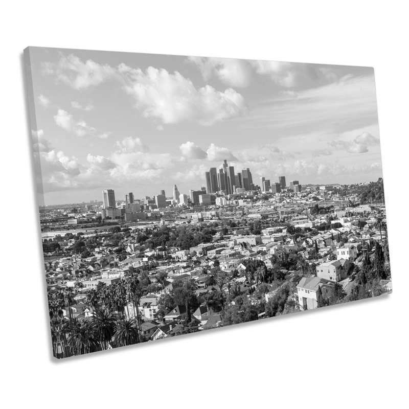 Los Angeles City Skyline - Wrapped Canvas Art Prints, 30.5cm H x 45.7cm W
