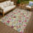Machine Washable Indoor/Outdoor Chantille ACN2438 Floral Rug-2114827937-2114827941