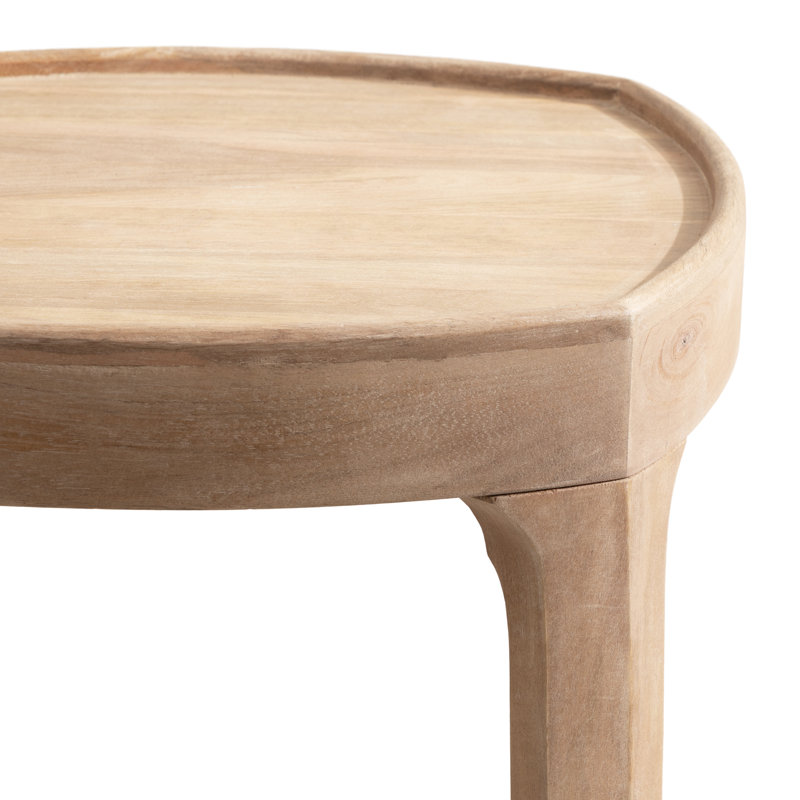 Tierney Mango Wood Rounded Square Side Table