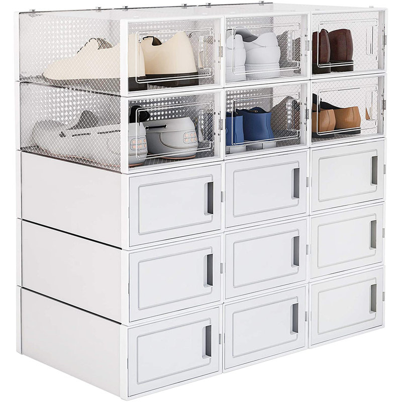 Paulyn 15 Pair Stackable Shoe Storage Box