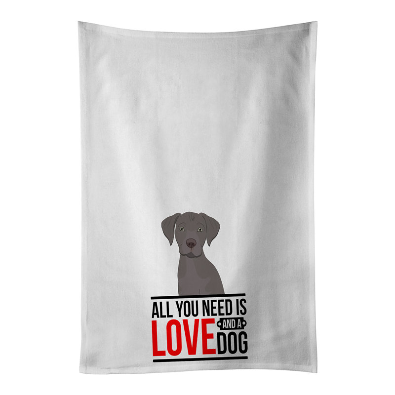 Ensemble de 2 serviettes de cuisine Labrador Retriever Grey Puppy