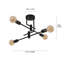 Black Sputnik 4-Light Flush Mount