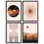"Astronomie et Sud-Ouest, scènes de désert, formes abstraites, illustrations, art moderne, décor", 4 pièces-101520062-101520067