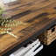 Table basse bicolore à cadre en V avec tablette de rangement inférieure-1767665938-1767665949