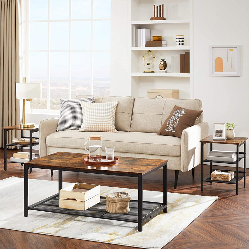 Faedo 39.4" W Rectangle Coffee Table with Storage