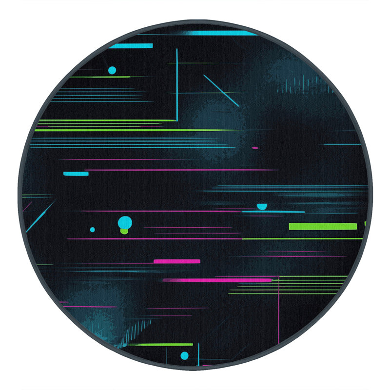 Glitch Path Rug, Round 5'