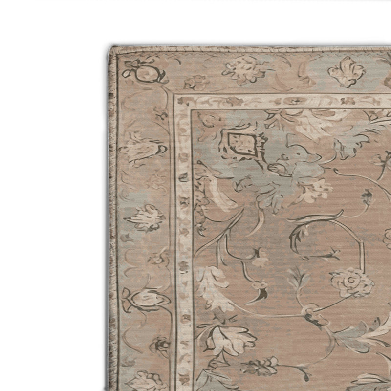 Tapis gris d'intérieur et d'extérieur Tabriz, Rectangulaire 8 pi x 10 pi