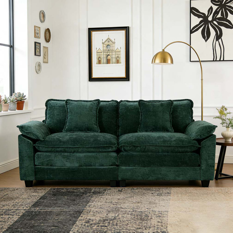 Canapé LoveSea Wider, H 33,1 po x l 81,9 po x P 30,3 po, 2, Vert