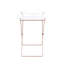 Table rectangulaire avec base amovible en acrylique transparent de 5 mm et en métal de 8 mm, non pliable, 22 po de large, 16 po de profondeur, 100 lb de poids, charge