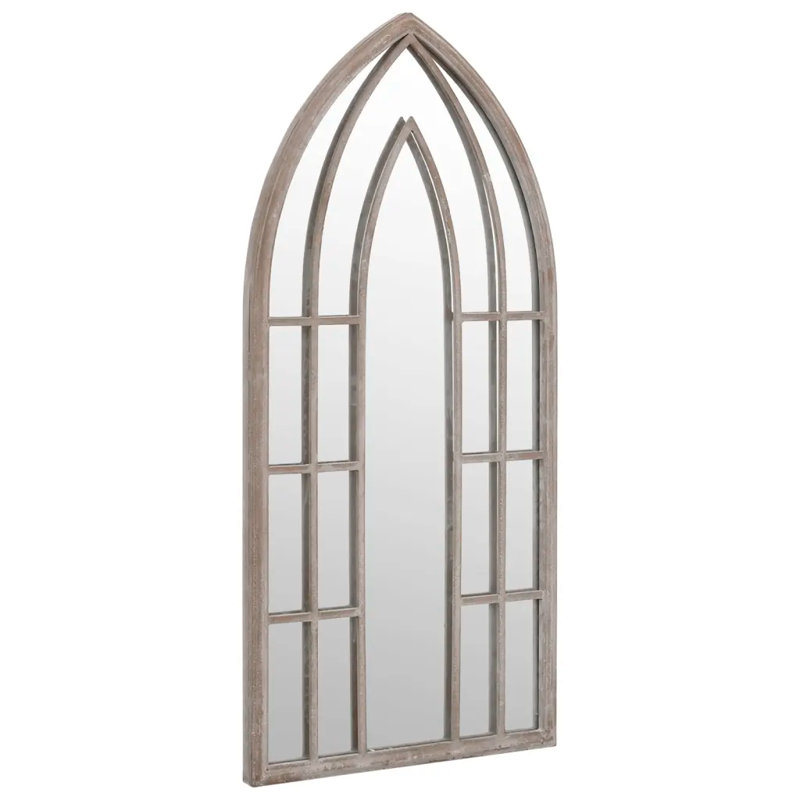 Morales Metal Flat Wall Mirror, 100cm H x 45cm W, Sand
