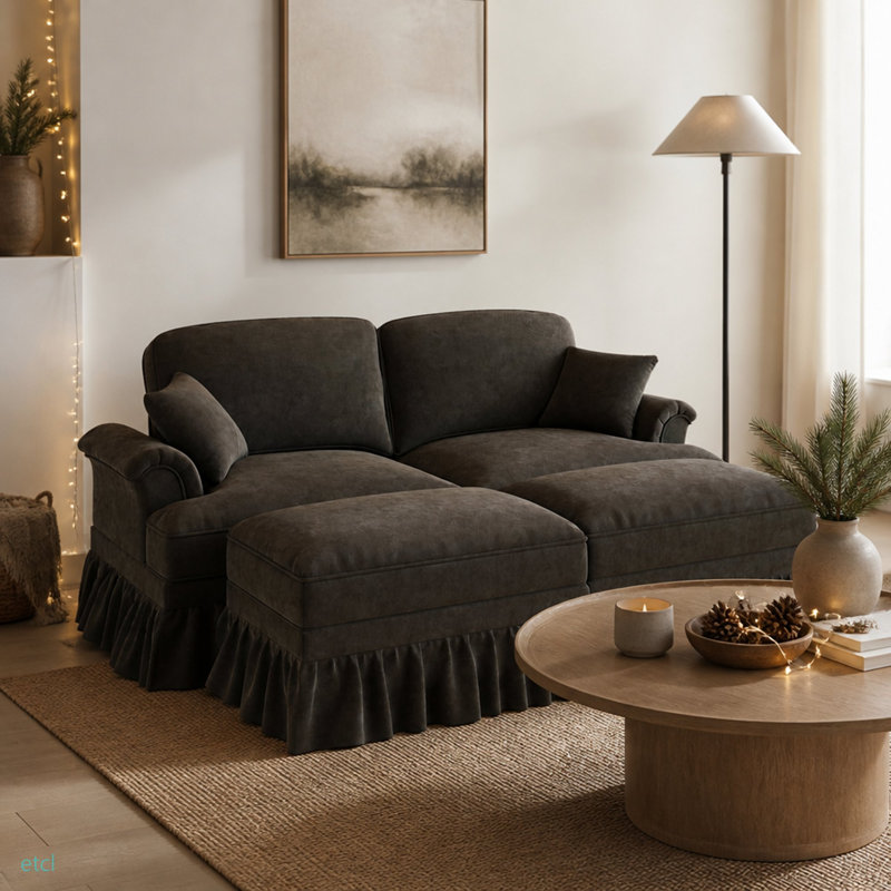 Upholstered 72.8 " Chenille Sofa